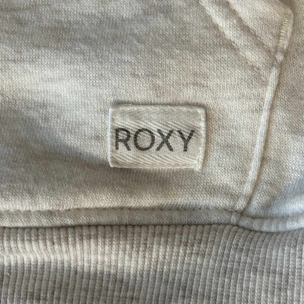 ROXY Girl Embroidered Sherpa Hoodie Size Youth Large 14/16 Zip Surf Logo‎ Floral - Picture 6 of 8